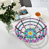 (US Local)Flower Diamond Painting Wooden Serving Tray Decorative Diamond Art Fruit Tray(C)