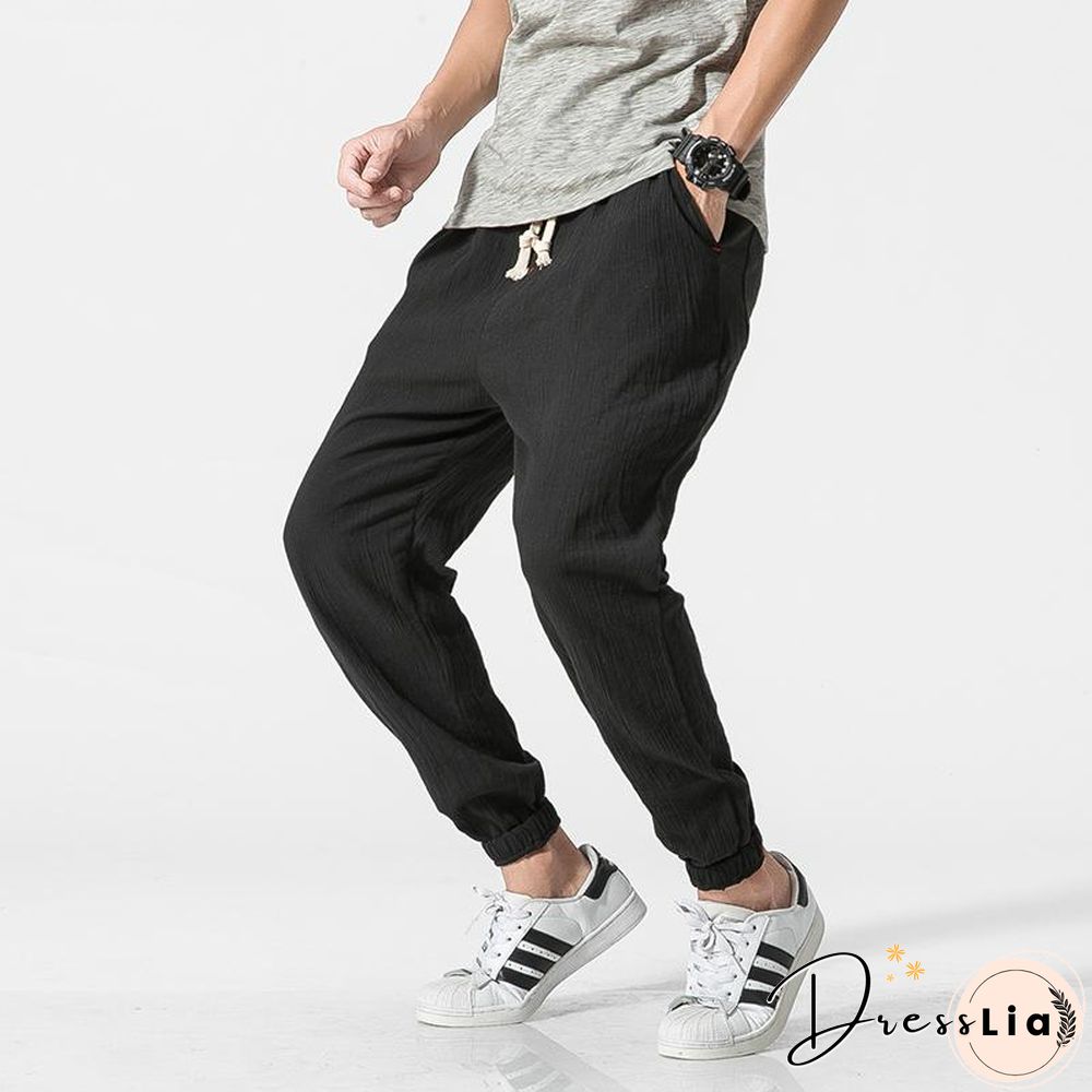 Men Casual Harem Pants Jogger Fitness Trousers