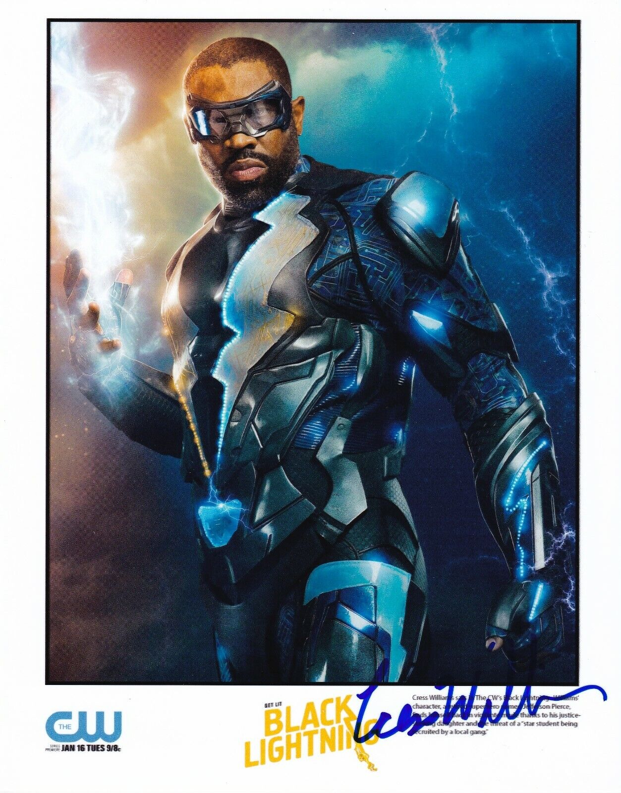 Cress Williams REAL hand SIGNED Black Lightning Photo Poster painting #1 COA Autographed