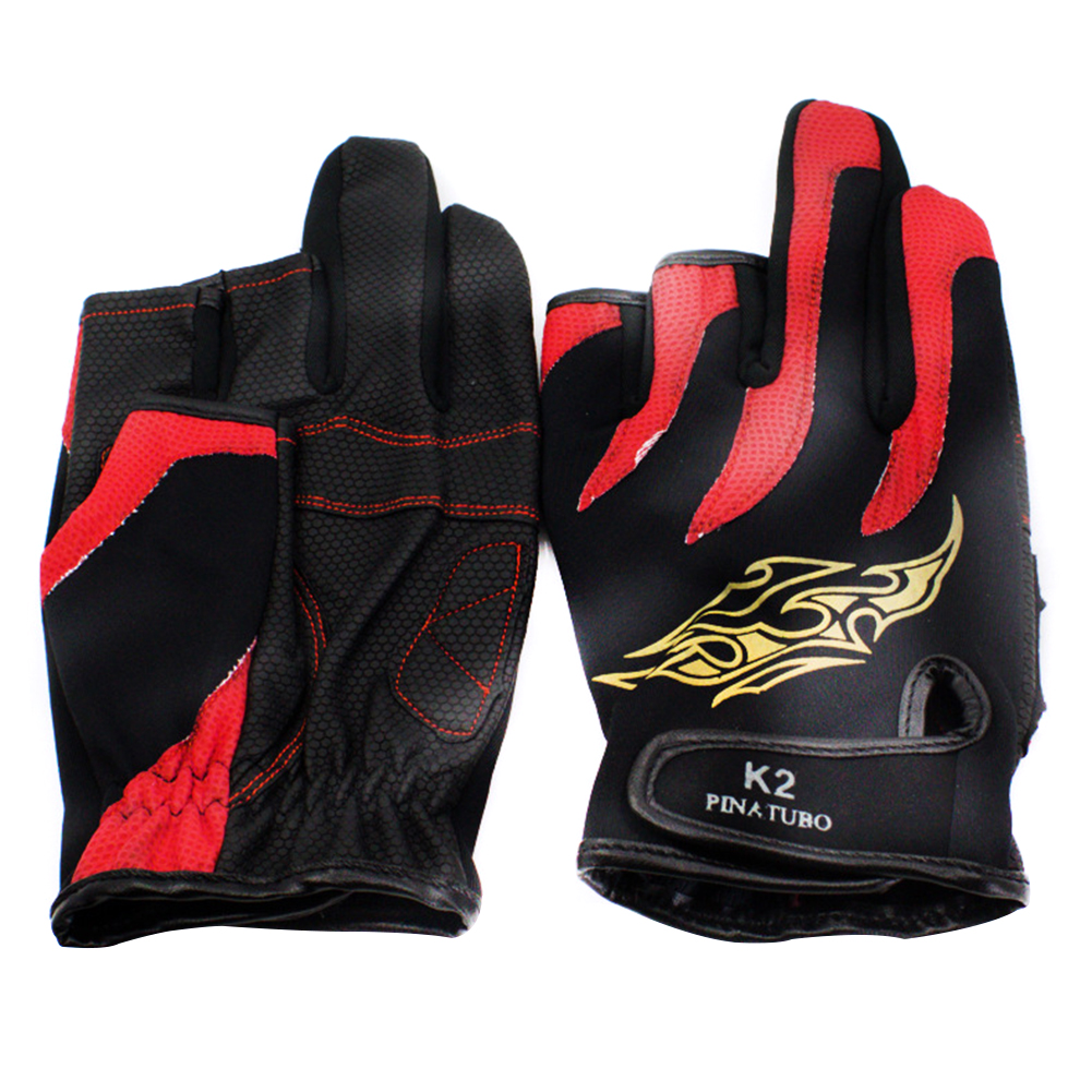 

1pair 3 Cut Finger Gloves Outdoor Sport Anti Slip Breathable Climbing Glove, 501 Original
