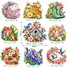 (Spring)DIY Pearl Diamond Painting Acrylic Stand, Double-Sided Printed Tabletop Decoration, Special Shaped Diamond Art Craft Kit for Home Decor