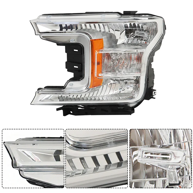 SEBLAFF 1Pc Headlight Assembly Replacement for 2018 2019 2020 F150 Halogen Model Left Side Headlamp KL3Z13008D