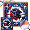 Club de rugby-Peinture diamant ronde abdominale partielle-40*40cm