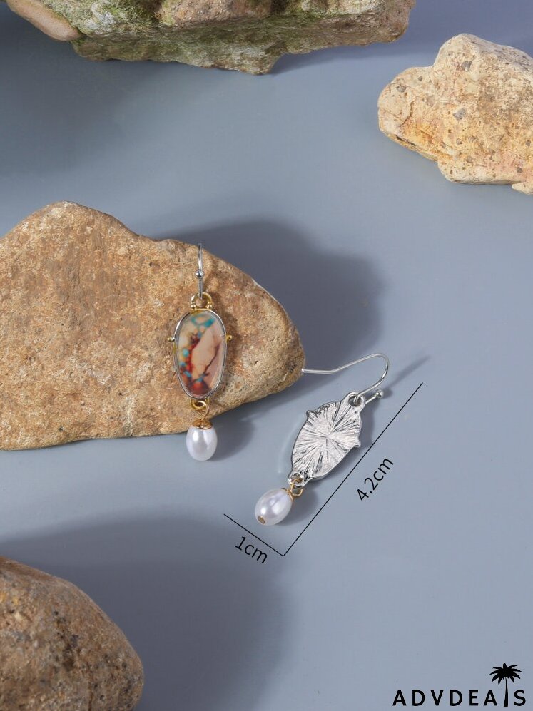 Faux Pearl Decor Drop Earrings