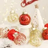 25PCS Creative Shimmers Christmas Tree 6CM Hanging Decor Balls