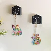 5Pcs DIY Diamond Painting Rainbow Butterfly Keychain