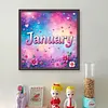January-18CT Stamped Cross Stitch 25*25cm/9.84*9.84in tapestrymarket