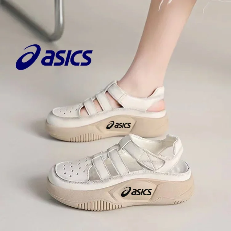 ÚJ NYÁRI BŐR LÉLEGZŐ ASICS SZANDÁL VASTAG TALPVAL ÉS TÉPŐZÁRRAL