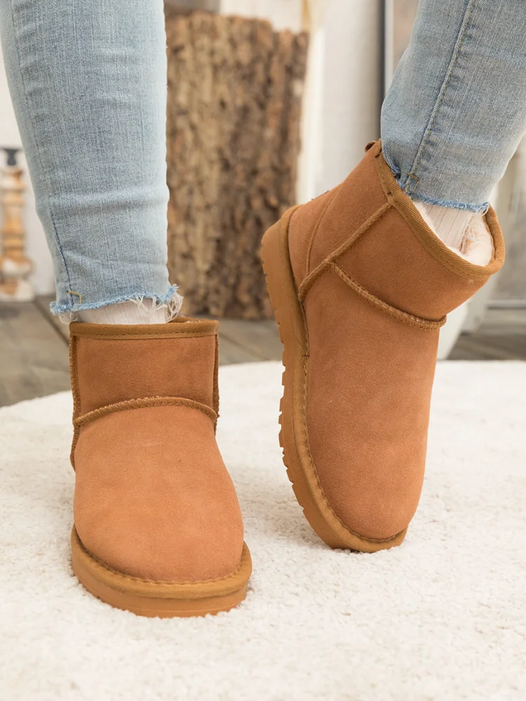 SMAIBULUN Ugg | Faux Fur Lined Classic Ugg Short Boots