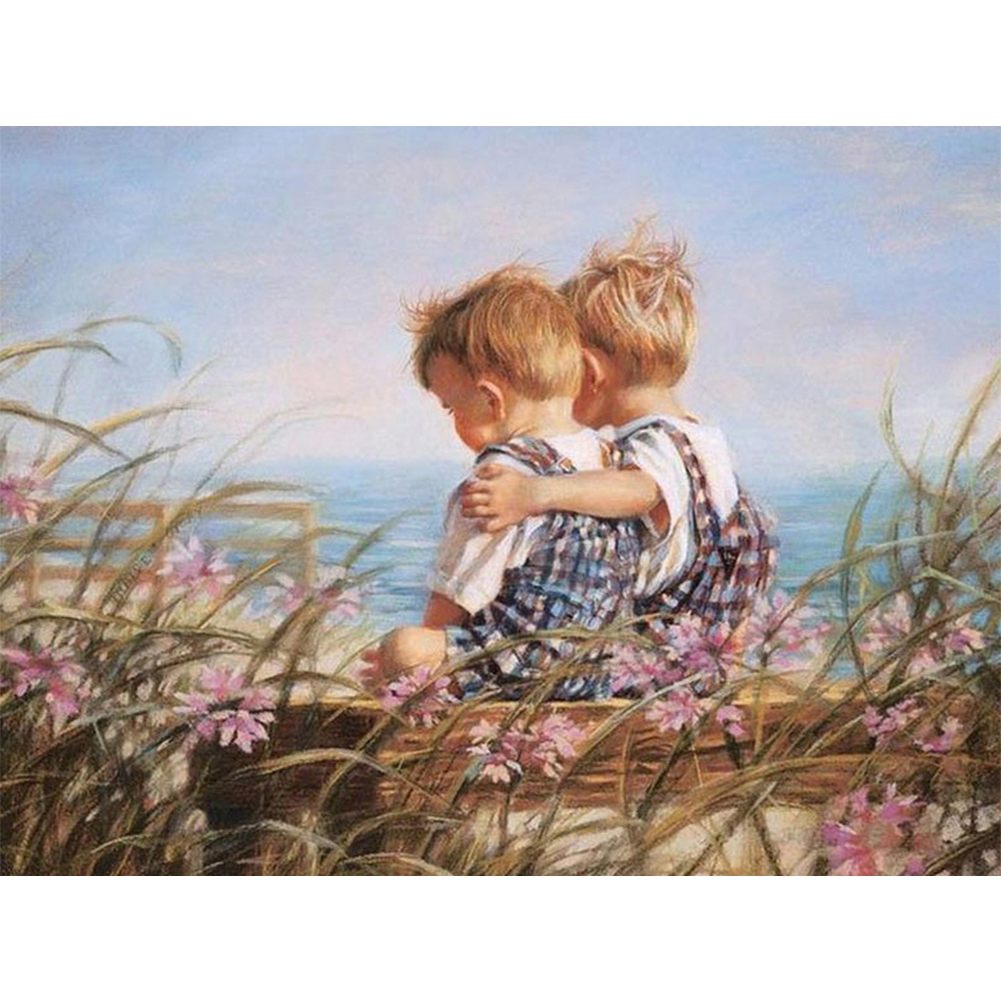 

Hug The Child - Round Drill Diamond Painting 40*30cm, Round diamond 30*40cm, 501 Original