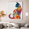 Flower Cat -11CT Stamped Cross Stitch 40*50cm/15.75*19.69in tapestrymarket