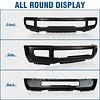 FELYCYTAS Front Bumper Compatible with 2017-2019 Ford F250/F350 Super Duty, Black Truck Automotive Steel Replacement Bumpers Face Bar, with Fog Light Holes, without Sensor Holes (Style C)