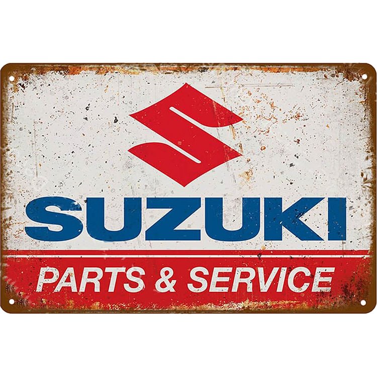 Moto Suzuki - Enseigne Vintage Métallique/Enseignes en bois - 20*30cm/30*40cm
