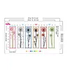 6pcs Dandelion Wish 11 CT DIY Stamped Cross Stitch Bookmark Kit with Instruction Cross Stitch Kits Bookmarks for Book Lovers Reader Writers Gift 47x28cm