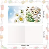 8Pcs DIY Bear Fairy Diamond Painting Greeting Cards