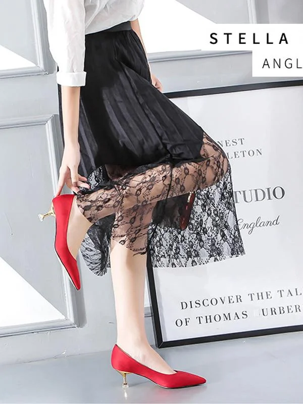 Fashion sexy cat heel casual comfortable high heels