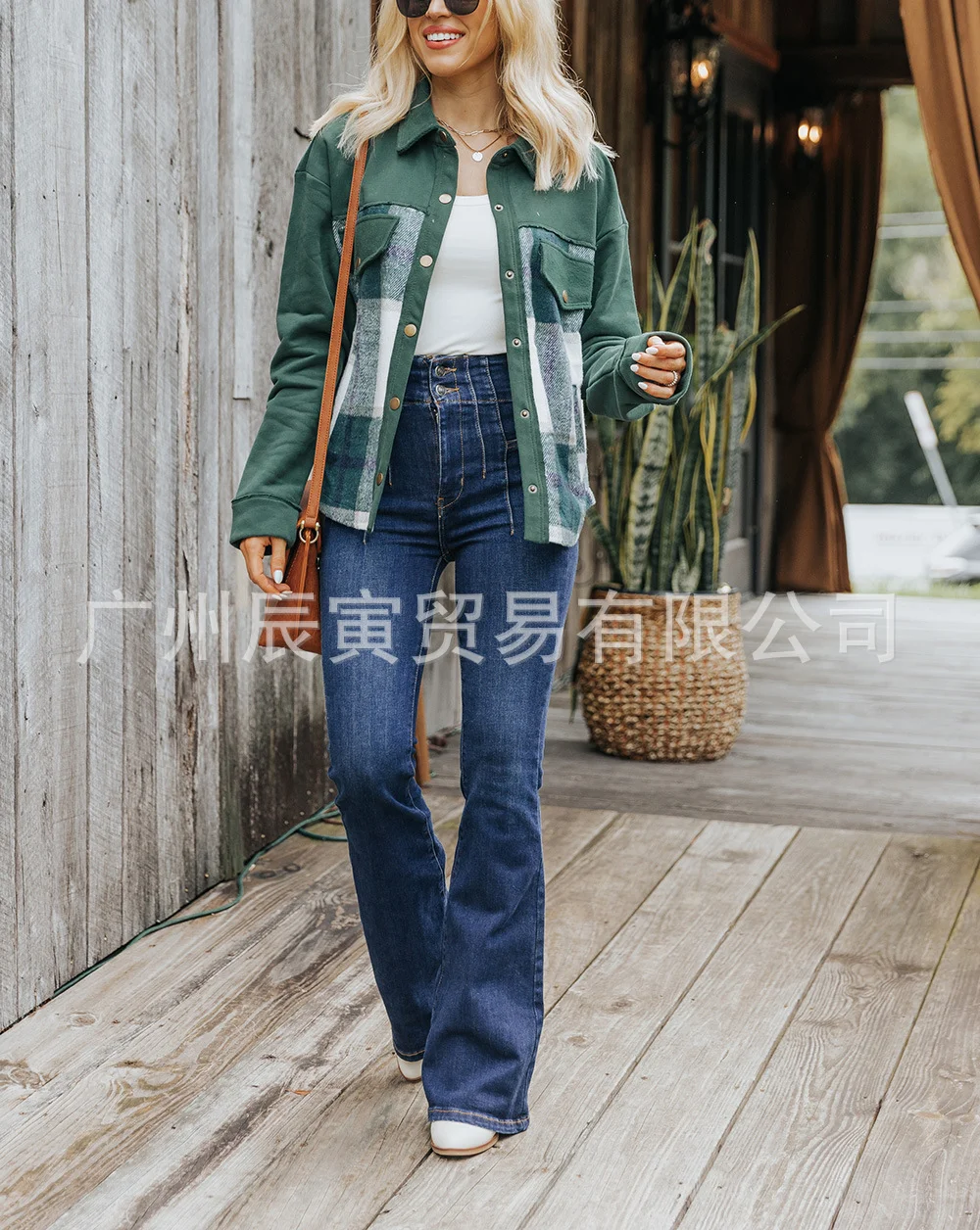 Woherb The Ins Hot Autumn Winter Ladies Coat Cotton Sweaters Wool Plaid Patchwork Multi-Pocket Jacket-Outfit Ideas