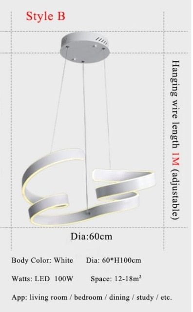Modern Led Pendant Light For Kitchen Dining Room Living Room Suspension Luminaire Hanging White Color Pendant Lamp Avize
