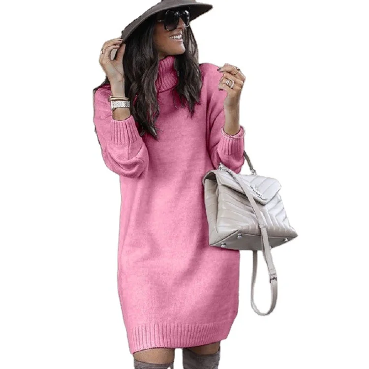 Uveng Uveng Women's Women Long High Collar Slim Top Sweater Sweater Women