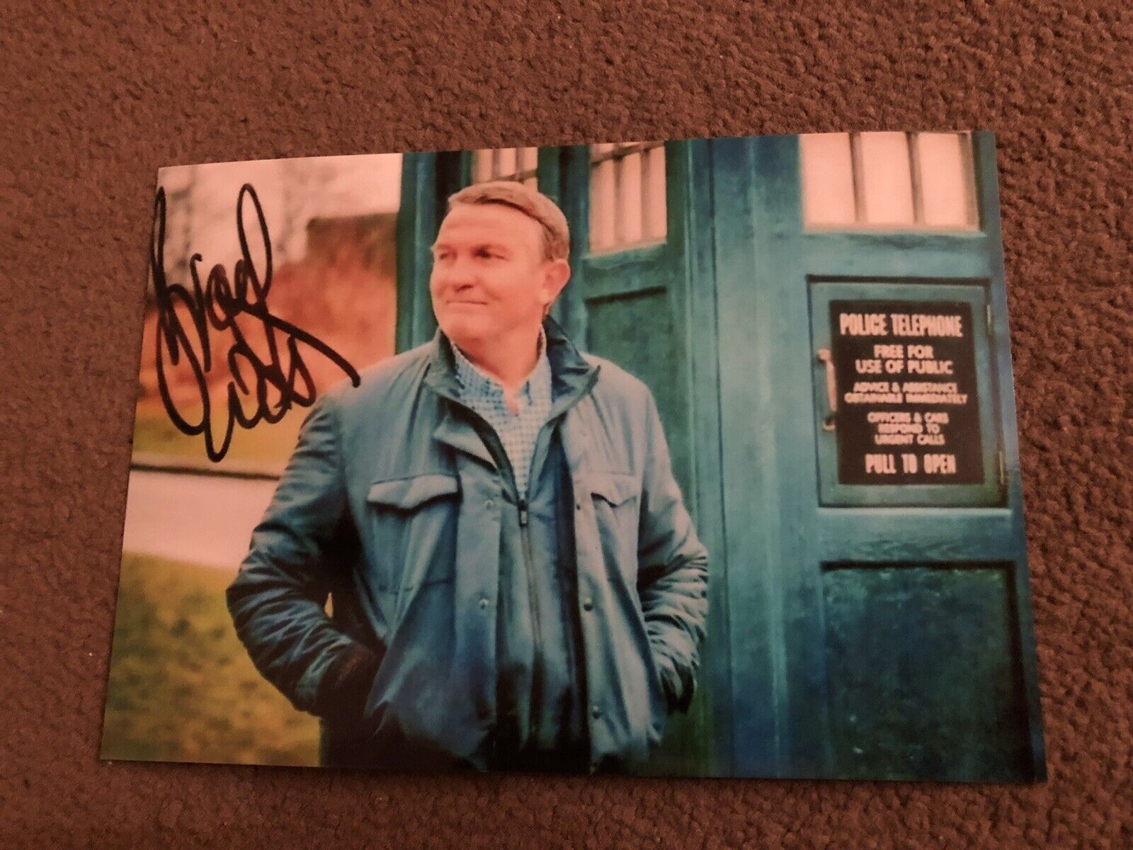 BRADLEY WALSH (DR WHO) PRESIGNED Photo Poster painting- 7x5”