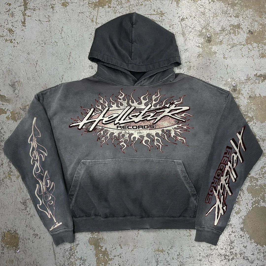 Retro Trend Wash Casual Hoodie