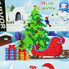 1Pcs Diamond Painting Christmas Sleigh Theme Greeting Card Set with Envelopes