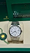 Rolex Land-Dweller 40mm Fluted Bezel White Honeycomb-Motif Dial Flat Jubilee - 127334 - New 2025