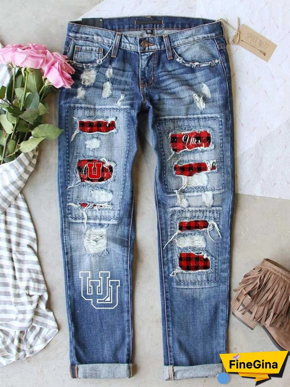 Women Bottoms Jeans Graphic