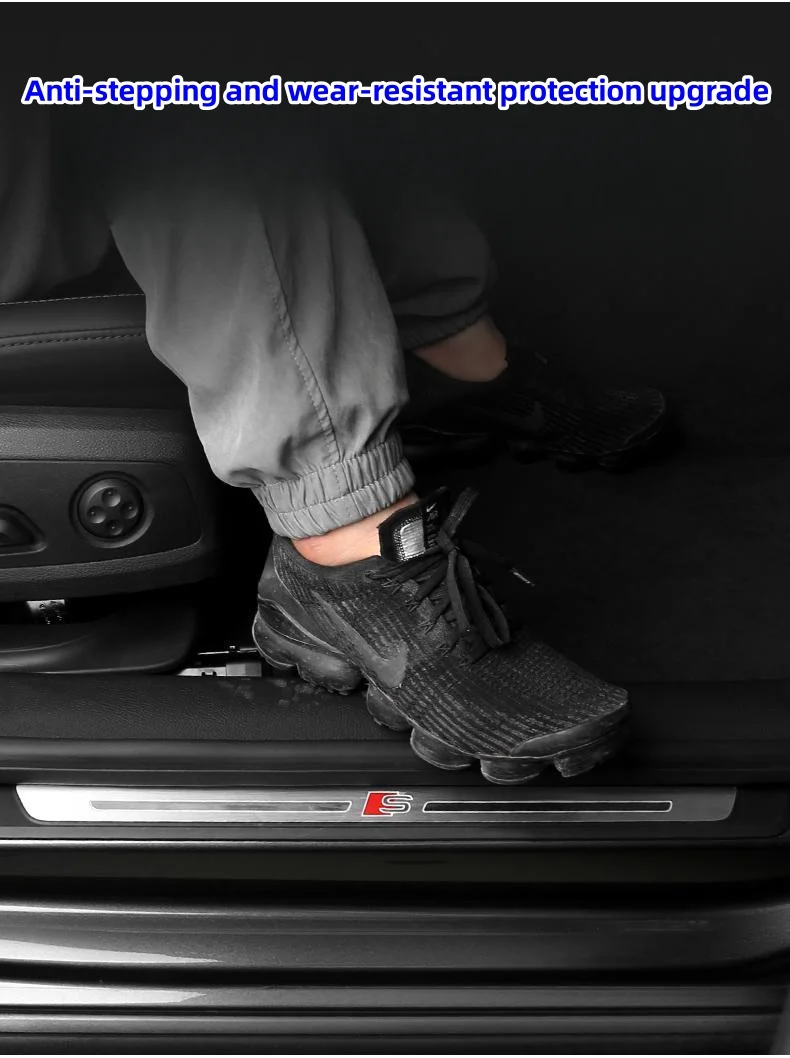 Microfiber leather threshold strip sticker (4PCS)