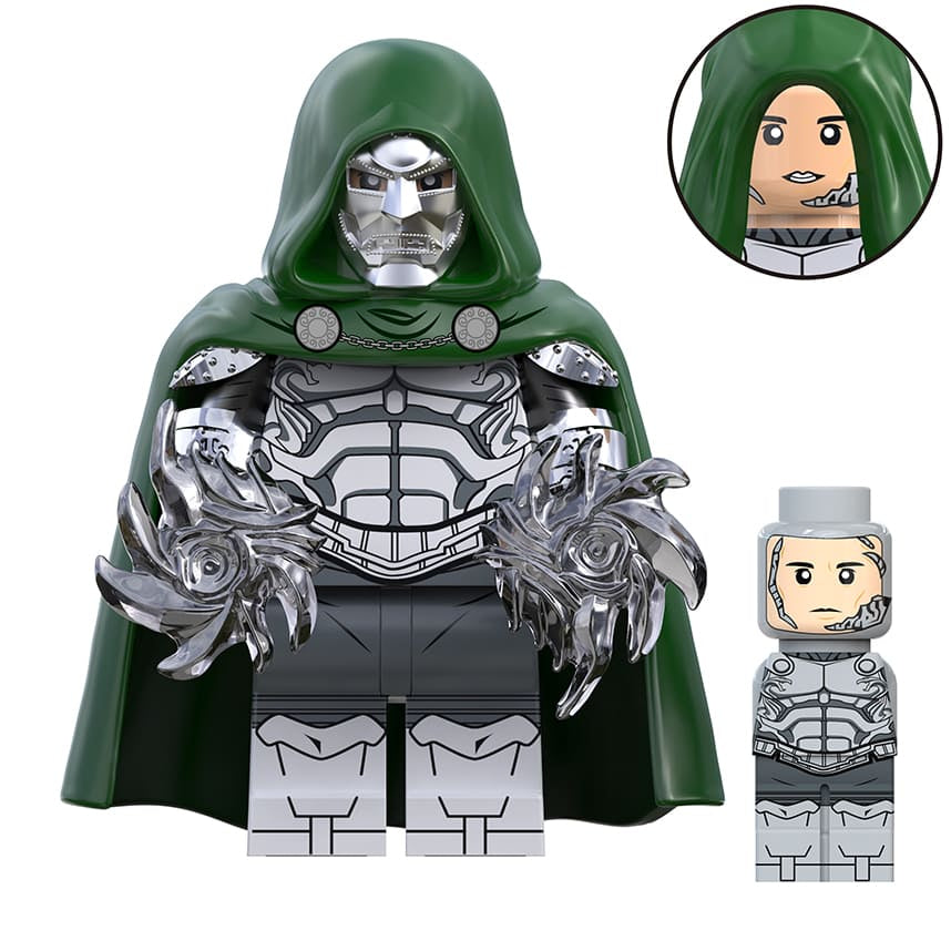 Dr Doom (Rise of the Silver Surfer) Custom Marvel Supervillain Minifigure Minifigure Bricks monstertoys