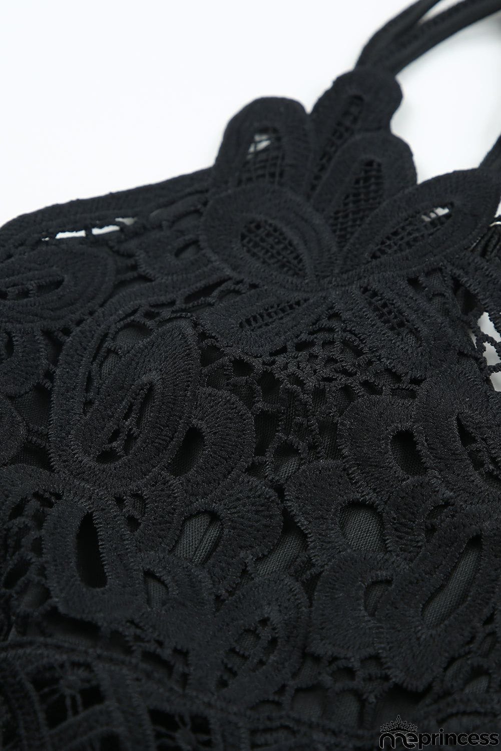 Lace Crisscross Backless Maxi Dress