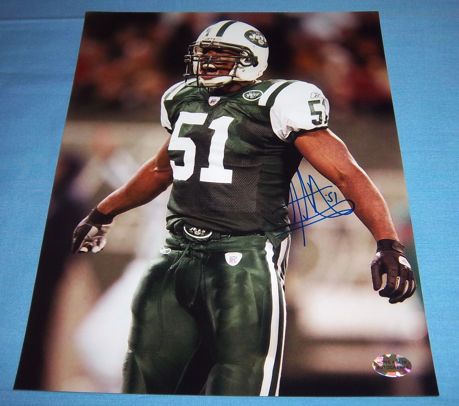 NY Jets Jonathan Vilma Signed Autographed 8x10 Photo Poster painting Miami New Orleans Saints A