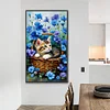 Diamond Painting-DIY Full Round Drill Flower Cat(70*40 CM)