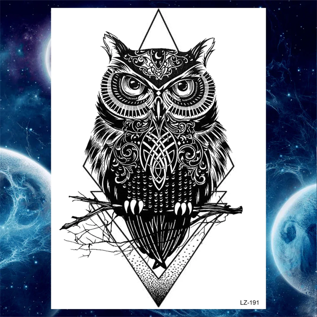 Sdrawing Anchor Skull Temporary Tattoos For Women Men Adult Pirate Black Skeleton Tattoo Sticker Fake Wolf Lion Tiger Tatoos Back
