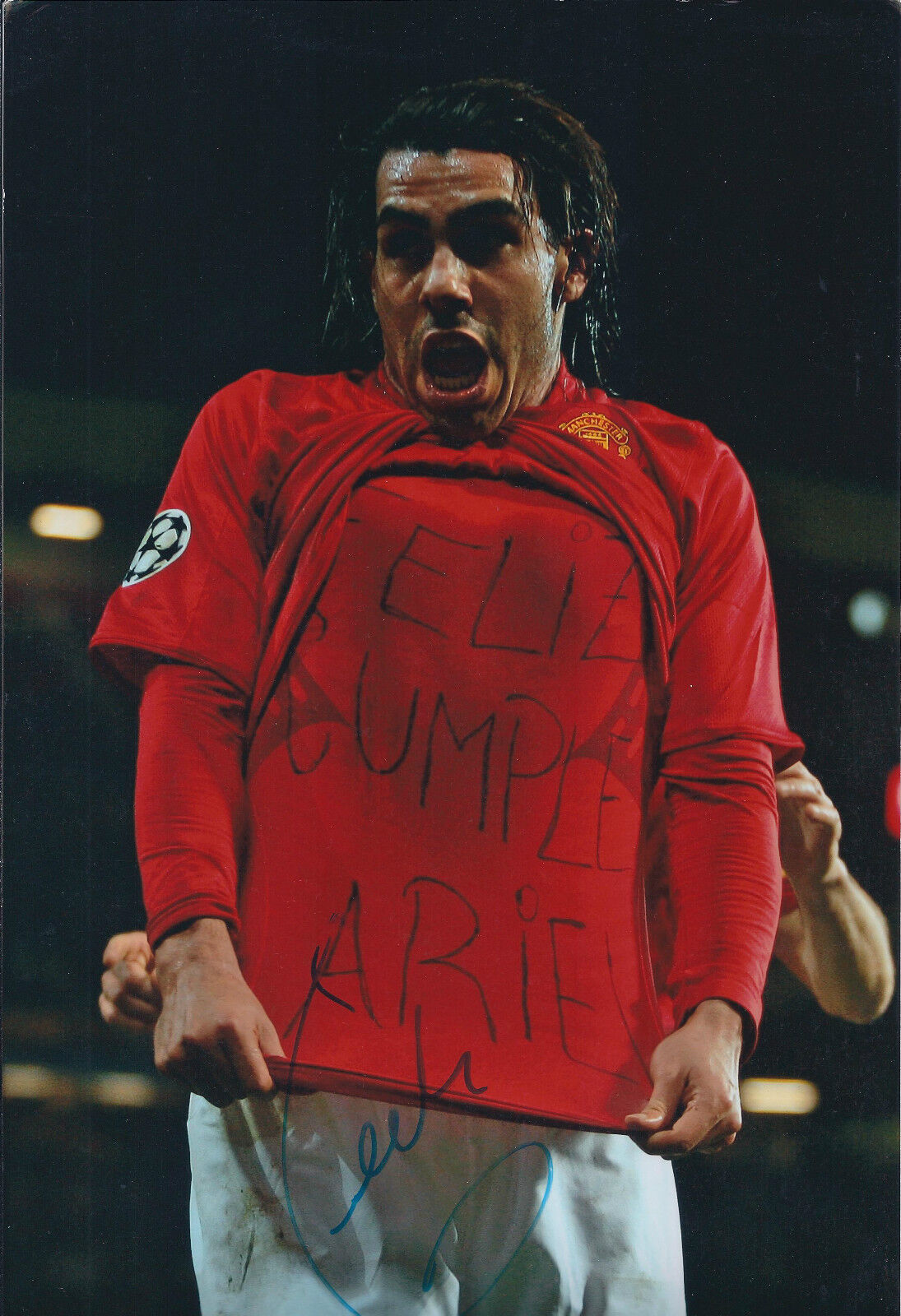 Carlos TEVEZ SIGNED Autograph 12x8 Photo Poster painting AFTAL COA Manchester United Authentic