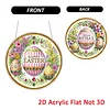 Easter Egg DIY Diamond Painting Hanging Pendants Acrylic Crafts Kit for Home Wall Decor