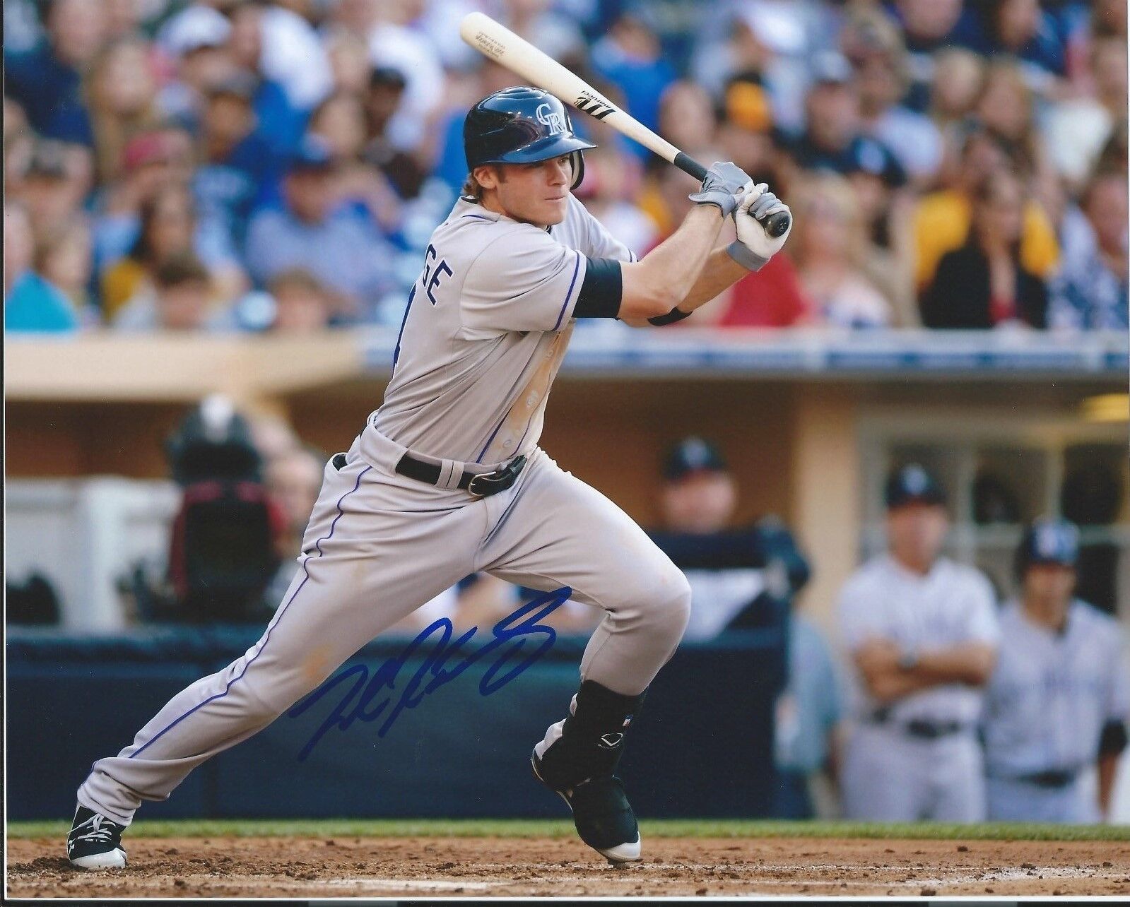 JOSH RUTLEDGE signed Colorado Rockies 8X10 Photo Poster painting