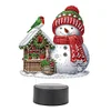 Acryl Weihnachten Schneemann doppelseitig - 5d DIY Bastellampe