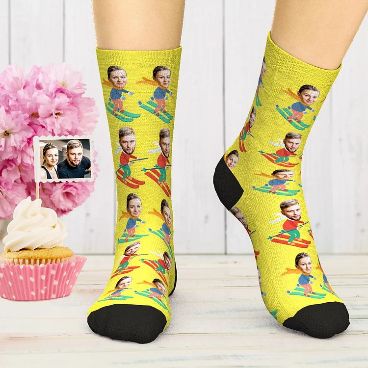 Custom Face Socks Best Ski Socks Gifts for Skiers Socks