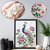 Diamond Painting-DIY Sparkling Special Shaped Pearl Drill Peacocks and Peonies(30x40cm)
