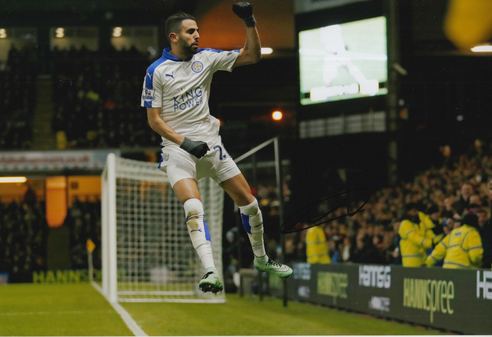 LEICESTER CITY HAND SIGNED RIYAD MAHREZ 12X8 Photo Poster painting 32.