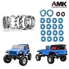 AMK 20pcs Rubber Sealed Bearings Set, Steel Ball Bearing Set for Axial SCX24 90081 AXI00001 AXI00002 AXI00004 AXI00005 AXI00006 1/24 RC Crawler Car Upgrade Parts