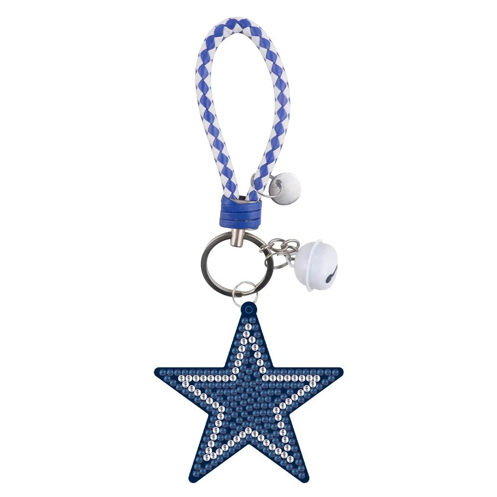 DIY Gem Keychains Double Sided Rugby Badge Craft Hanging Ornament