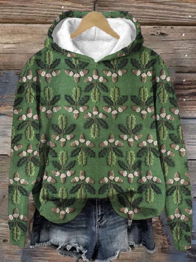 Women's Three-dimensional Night Rose Print Sweatshirt