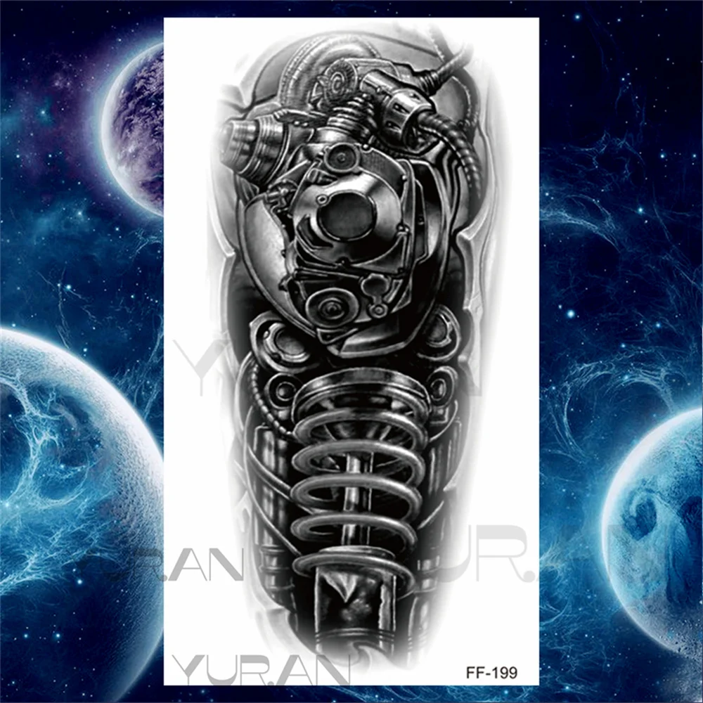 Sdrawing Scary Temporary Tattoos For Men Women Realistic Wolf Forest Lion Tiger Vampire Compass Fake Tattoo Sticker Arm Body Tatoos