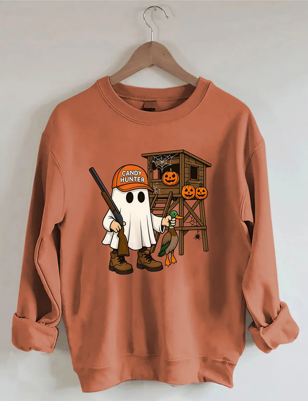 Candy Hunter Ghost with Duck Sweatshirt