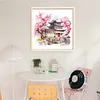 Peach Blossom Pavilion-11CT Stamped Cross Stitch 40*40cm/15.75*15.75in tapestrymarket