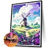 Diamond Painting-DIY Full Round Drill Windmills on Hills(40*50CM)