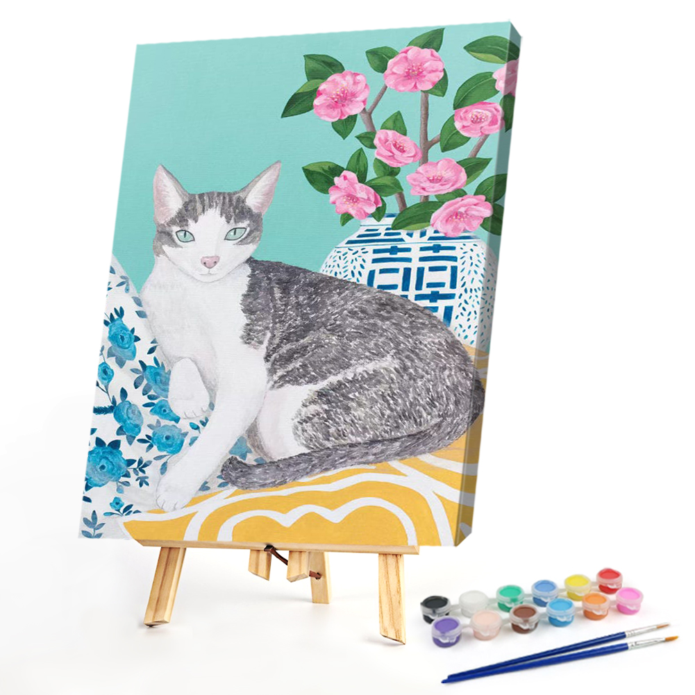 

40*50CM - Paint By Numbers - Cat, 501 Original