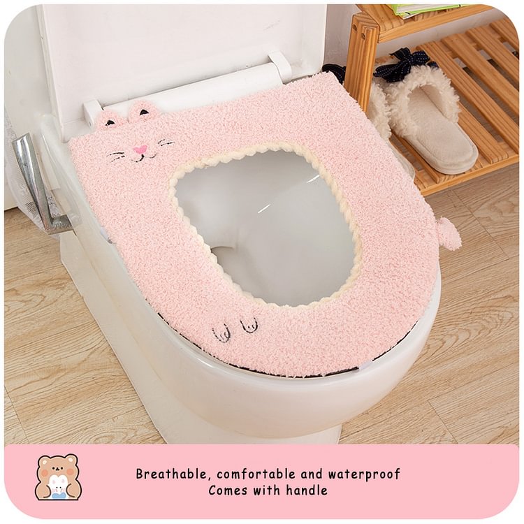 JOURNALSAY Cute Winter Household Toilet Seat Cushion